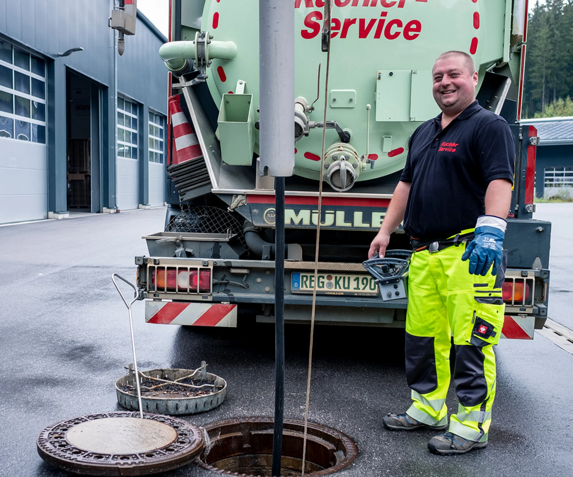 Ablauf eines Einsatzes für Kanalreinigung in Miltach
